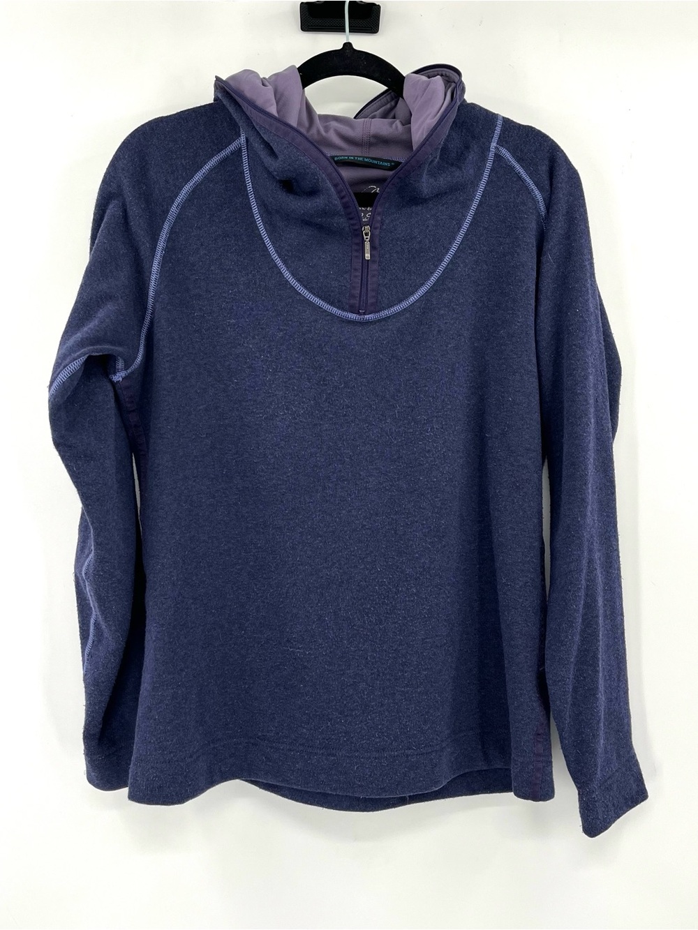 KUHL Purple Pullover Kashmira Sweatshirt Hoodie 1/4 Zip Outdoor Hiking Women L